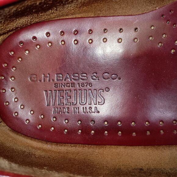 G H Bass Weejuns Eddington Mens Tassel Loafers Size 10.5 D Burgundy main image 12